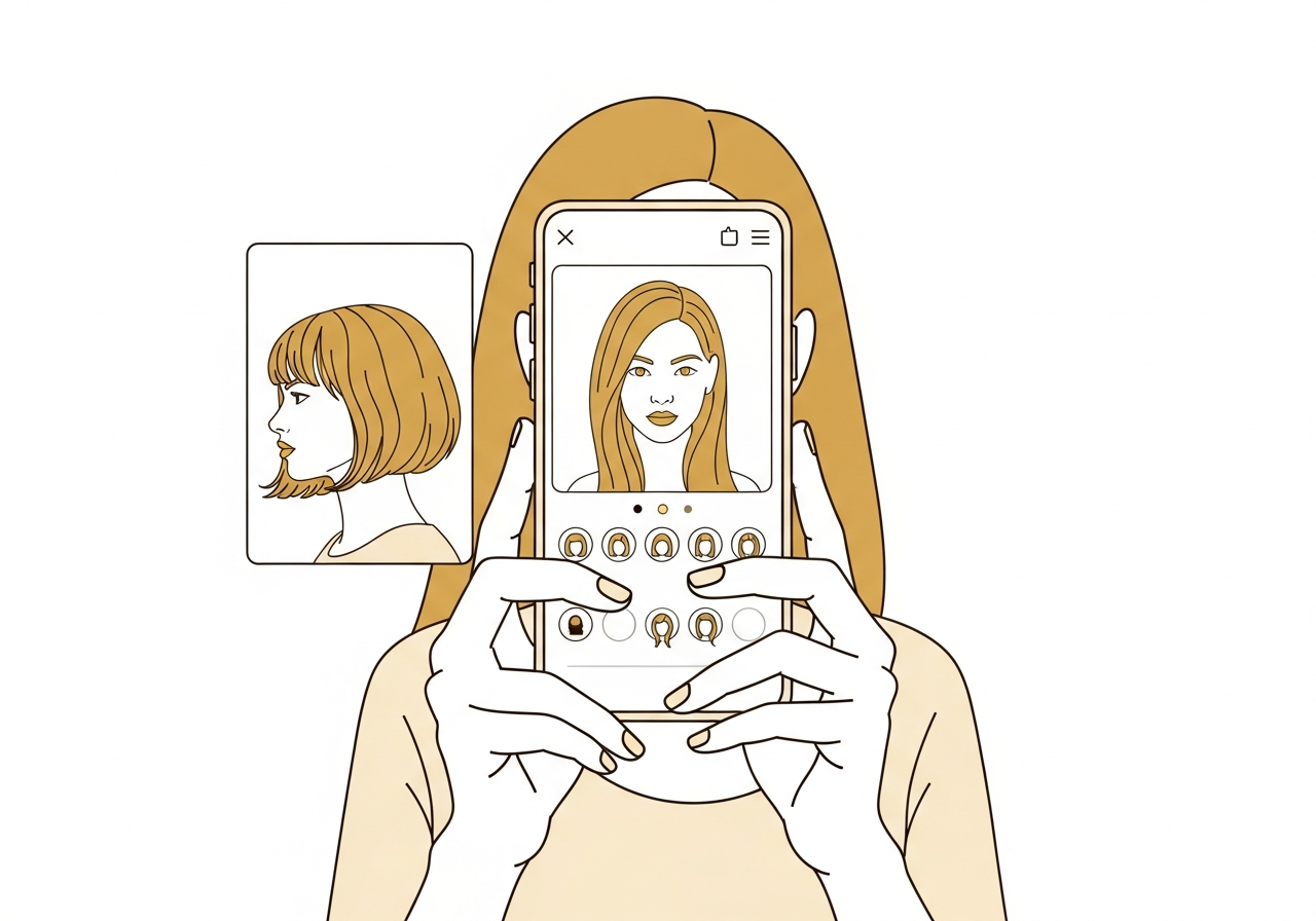 Virtual Styler - try on full hairstyles with color